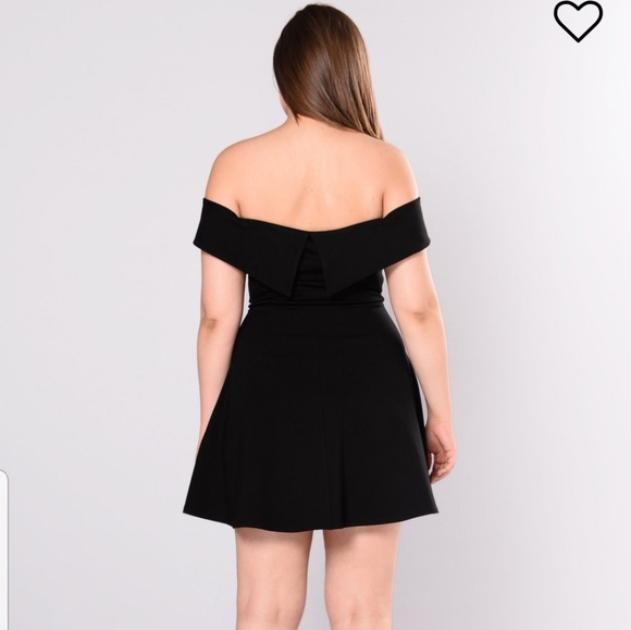 BLACK, OFF SHOULDER DRESS - Picture 3 of 6